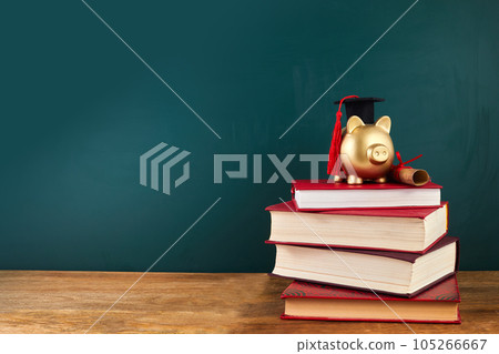 hat graduation model on pigybank for concept investment education and scholarships 105266667