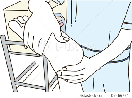 Image of performing foot massage Image of performing foot massage 105266785