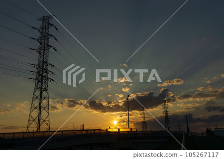evening _ sunset evening _ sunset 105267117
