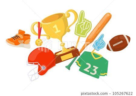 Professional sport, training and reward prize staff vector poster 105267622