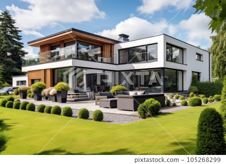 Modern house with garden 105268299