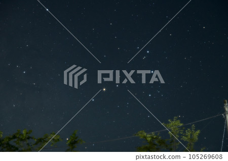 Hakushu Town, Hokuto City, Milky Way and Antares in the Southern Sky 105269608