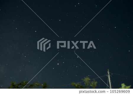 Hakushu Town, Hokuto City, Milky Way and Antares in the Southern Sky 105269609