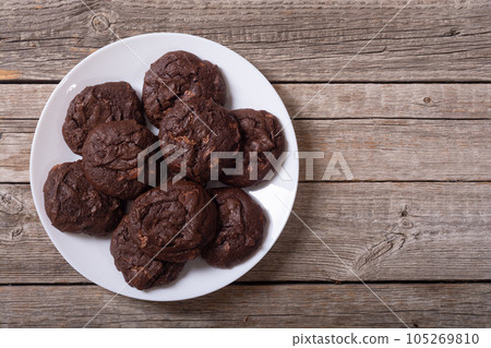 Group of homemade american chocolate cookies Group of homemade american chocolate cookies 105269810