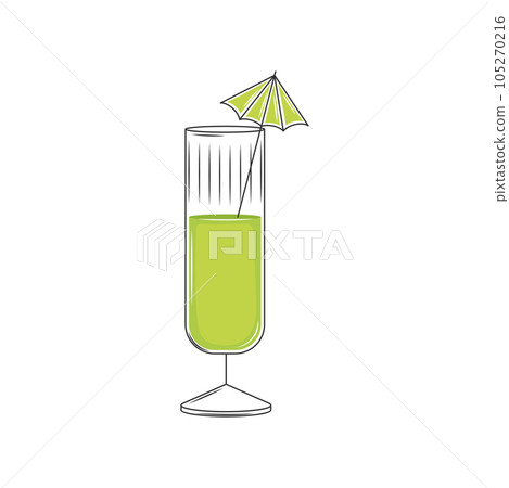 Isolated colored cocktail glass icon Vector 105270216