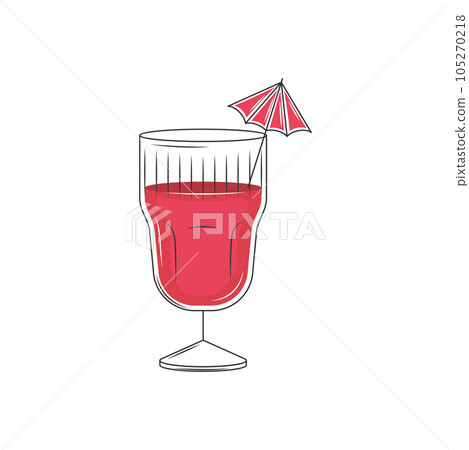 Isolated colored cocktail glass icon Vector 105270218