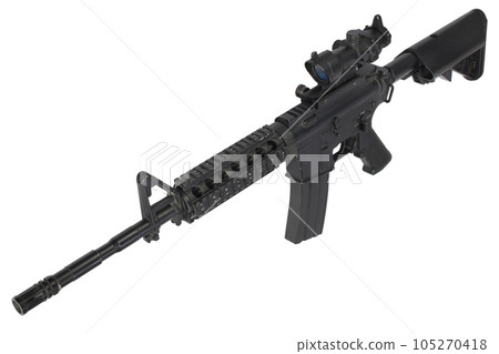 US Army carbine isolated on a white 105270418