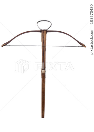 vintage crossbow isolated on white vintage crossbow isolated on white 105270420
