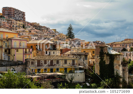 Pizzo Calabro, beautiful coastal town in Calabria, southern Italy. Pizzo Calabro, beautiful coastal town in Calabria, southern Italy. 105271699