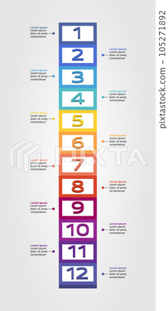 timeline step square chart template for infographic for presentation for 12 element timeline step square chart template for infographic for presentation for 12 element 105271892