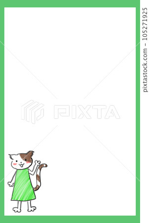 A simple square frame with a smiling cat A simple square frame with a smiling cat 105271925