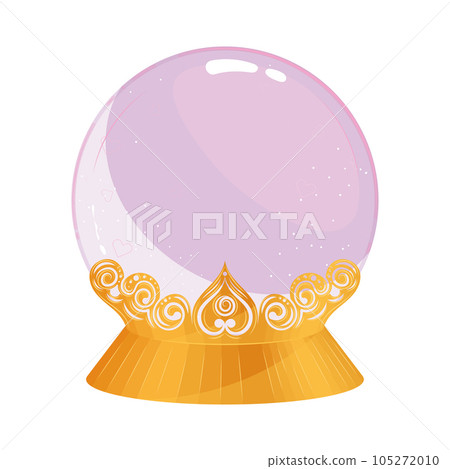 Isolated colored empty crystal ball Vector 105272010