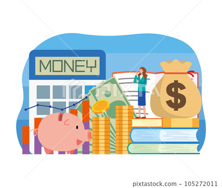 研究金錢的圖像插圖 105272011