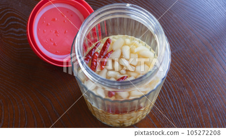 Sweet and sour pickled shallot | Homemade pickled shallot image 105272208