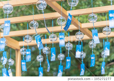 Edo wind chimes from Hisaizu Shrine, Saitama Prefecture, Iwatsuki City Edo wind chimes from Hisaizu Shrine, Saitama Prefecture, Iwatsuki City 105272277