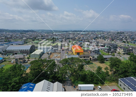 Yoshida Town, Shizuoka Prefecture Drone Aerial Scenery Sumiyoshi Shrine Summer Festival 105273495