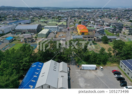 Yoshida Town, Shizuoka Prefecture Drone Aerial Scenery Sumiyoshi Shrine Summer Festival 105273496
