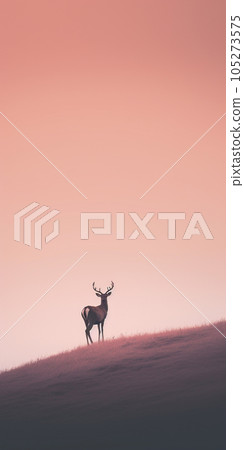 Lonely deer in the forest 105273575
