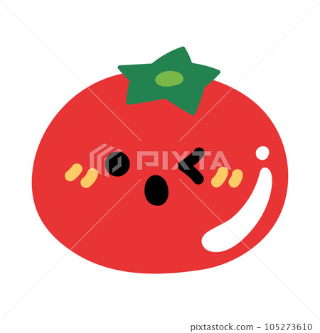 Cute tomato character illustration material 105273610