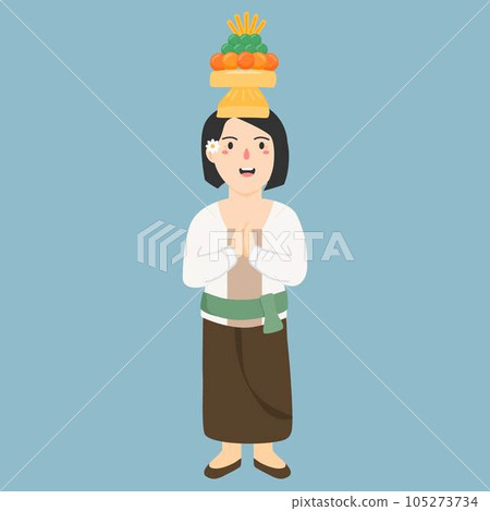Hand drawn galungan illustration Hand drawn galungan illustration 105273734