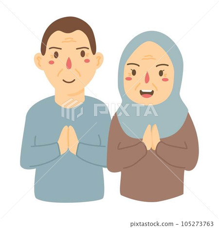 muslim eid mubarak grandparent 105273763