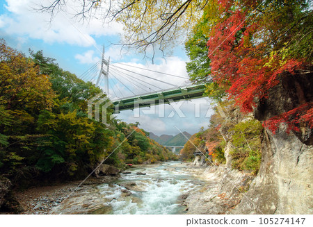 紅葉、諏訪京散步道、諏訪京大橋（群馬縣水上町） 105274147