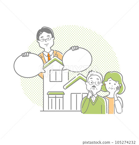 一對年長夫婦向專家諮詢住房問題 105274232