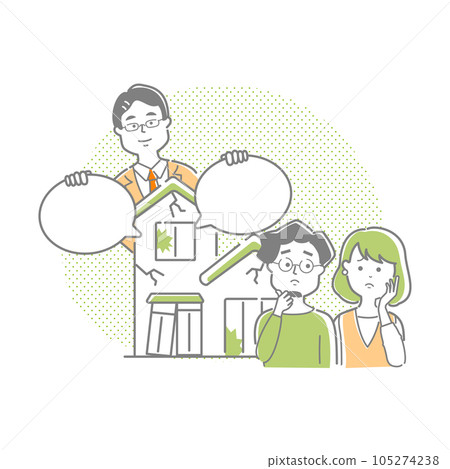 A couple who consults an expert about a vacant house in their parents' house 105274238