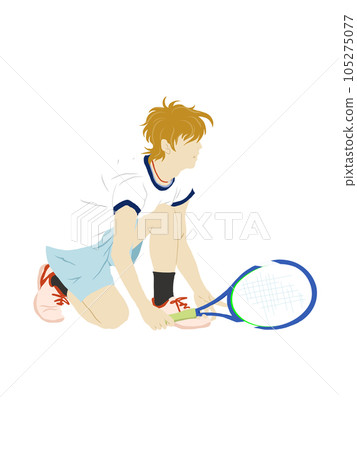 Illustration of a man playing tennis Illustration of a man playing tennis 105275077