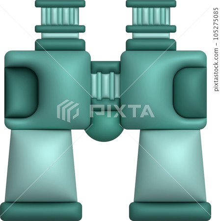 3d illustration Optical instruments for viewing distant. binoculars, spyglass. 105275085