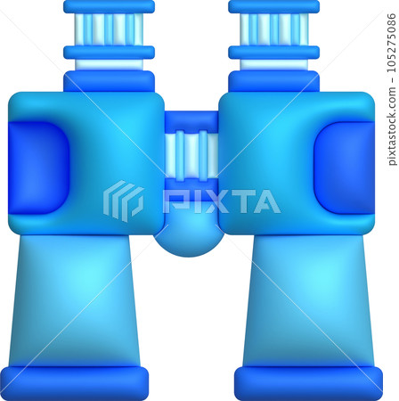 3d illustration Optical instruments for viewing distant. binoculars, spyglass. 105275086