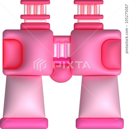 3d illustration Optical instruments for viewing distant. binoculars, spyglass. 105275087