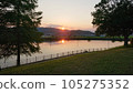 sunset over the lake 105275352