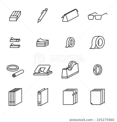文具圖標集合 105275660