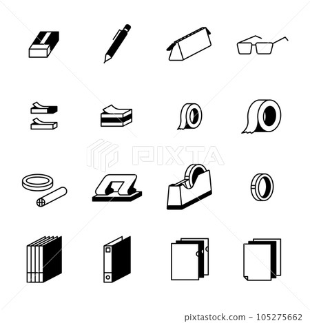 stationery icon collection stationery icon collection 105275662
