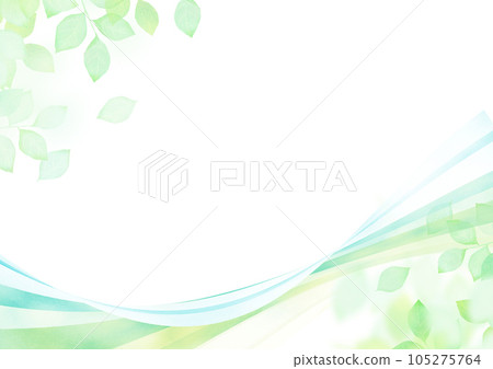Background material of young leaves and streamlines Back image Background material of young leaves and streamlines Back image 105275764