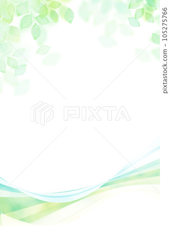 Background material of young leaves and streamlines Back image 105275766