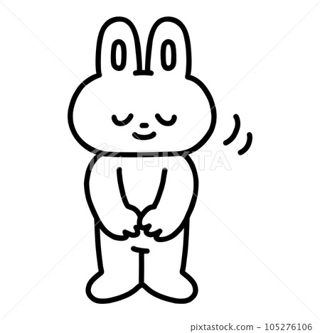 鞠躬兔/白描 105276106