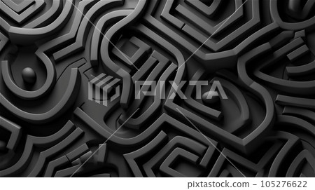 Generative AI, Tech Tones - An Abstract Black and Gray Pattern Generative AI, Tech Tones - An Abstract Black and Gray Pattern 105276622