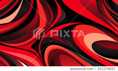 Generative AI, Red and Black Sporty Abstract Pattern Generative AI, Red and Black Sporty Abstract Pattern 105276691