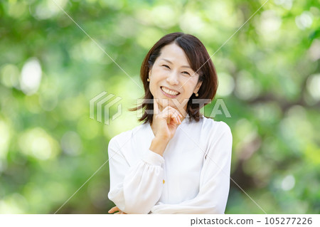 Female fresh green portrait Female fresh green portrait 105277226