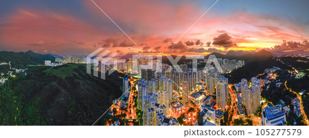July 23 2023 Residential building at TKO district, Night view 105277579
