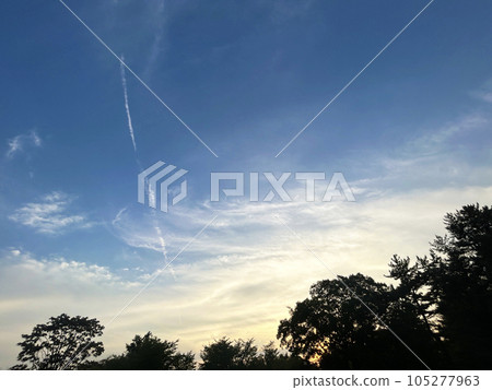 傍晚的天空和雲彩 105277963