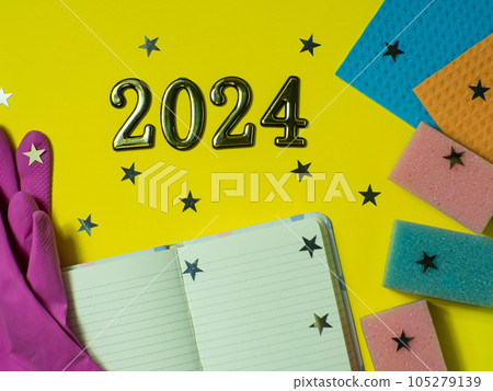 2024 on yellow background 2024 on yellow background 105279139