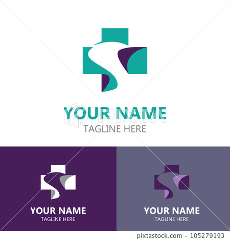 Medical cross logotype health care simple modern design illustration template Medical cross logotype health care simple modern design illustration template 105279193