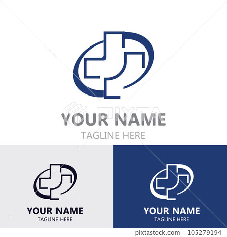 Medical cross logotype health care simple modern design illustration template 105279194