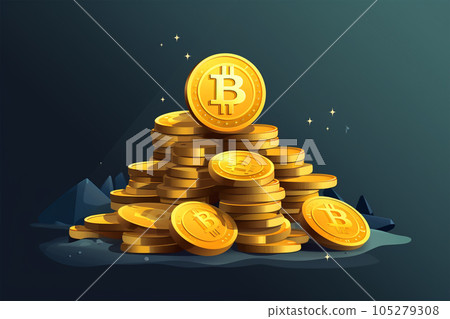 image of increasing bitcoin 105279308