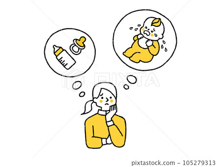 女人擔心寶寶 105279313