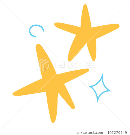 Abstract doodle stars, hand drawn doodle illustration isolated Abstract doodle stars, hand drawn doodle illustration isolated 105279349
