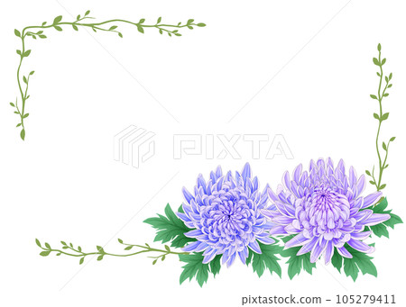 Chrysanthemum decorative frame Chrysanthemum decorative frame 105279411